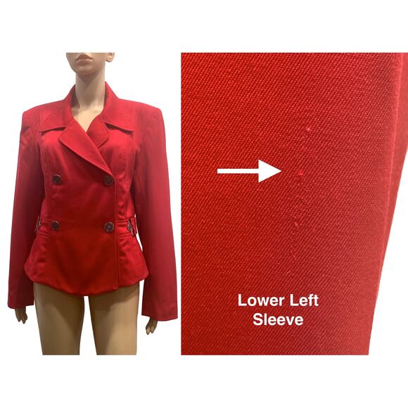 80s 90s Tailored Red Wool Blazer | MOD Jacket | S - Picture 9 of 9